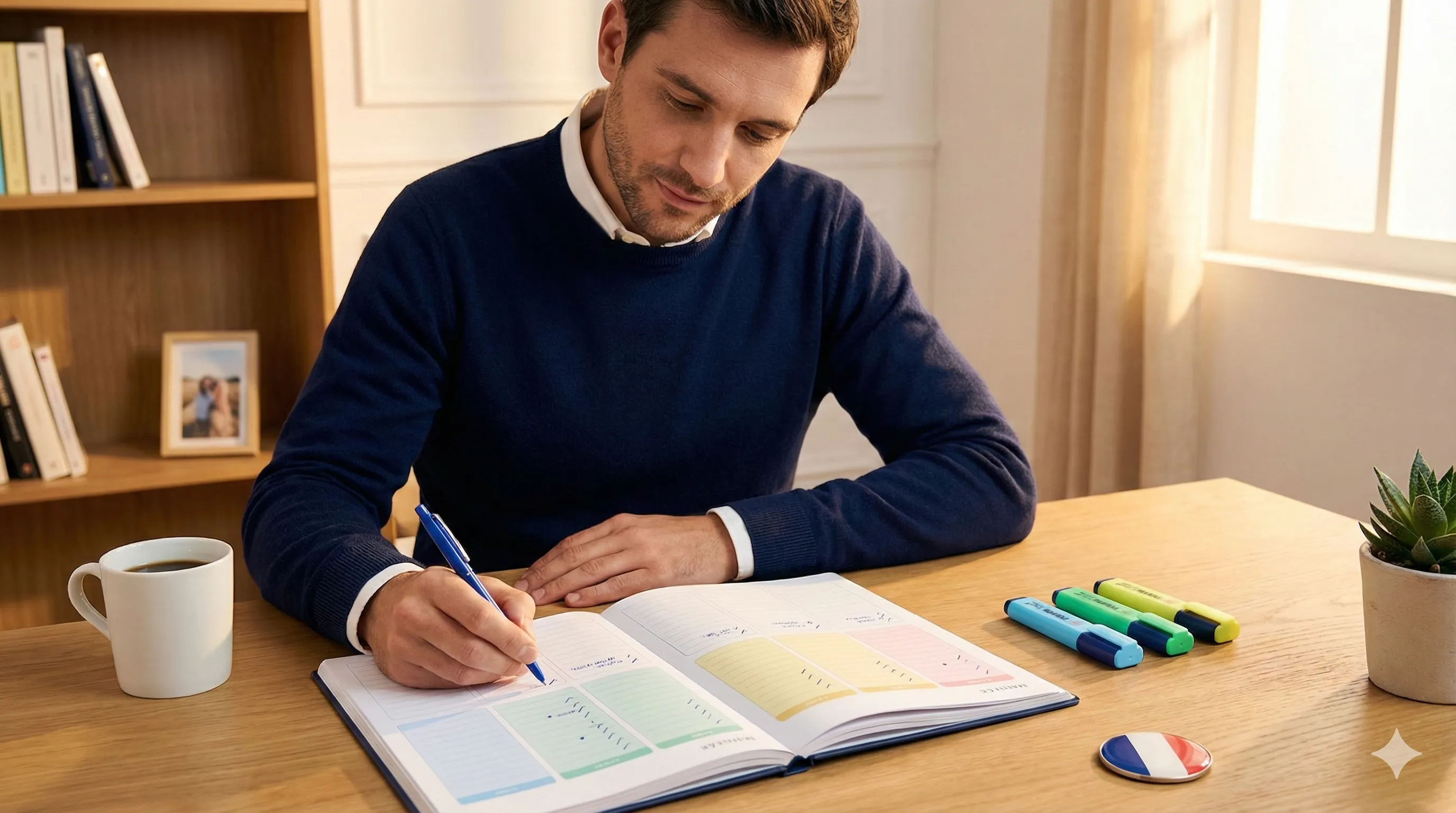 Plan de révision 30 jours pour l'examen civique : programme complet. Calendrier de 30 jours illustrant un plan de révision structuré pour l'examen civique, avec des étapes clés mises en évidence.